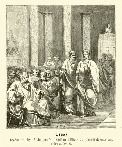 Jules César au Sénat romain - French School