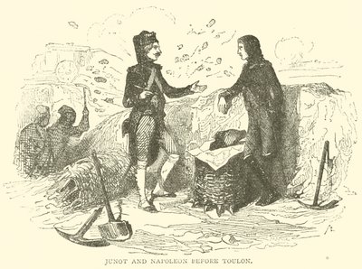 Junot et Napoléon devant Toulon (gravure) - French School