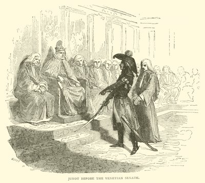 Junot devant le sénat vénitien (gravure) - French School