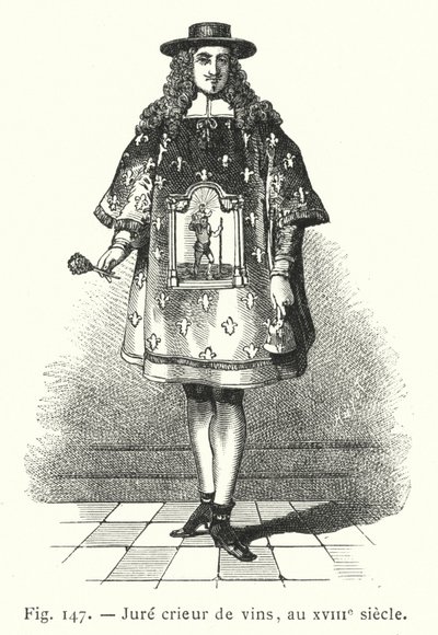 Juré crieur de vins, au XVIIIe siècle - French School