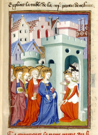 Justice, la Vierge et les Saints, MS Harley 4431, f.361r, France, c.1410-14 - French School