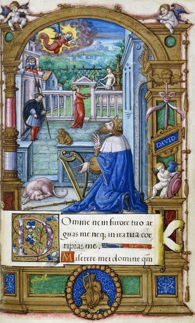 Le roi David avec une harpe, d