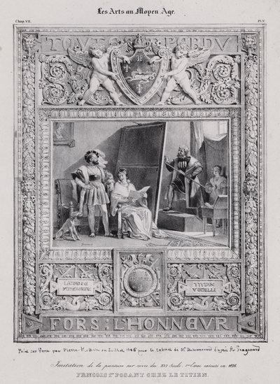 Le roi François Ier de France posant pour son portrait par le peintre italien Titien - French School