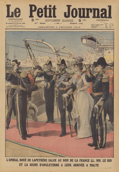 Le roi George V et la reine Mary à Malte - French School