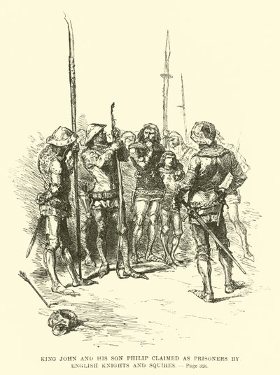 Le roi Jean et son fils Philippe réclamés comme prisonniers par les chevaliers et écuyers anglais - French School