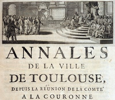 Le roi Philippe le Hardi à Toulouse en 1272 dans « Annales de la ville de Toulouse » par Germain de Lafaille, Toulouse - French School