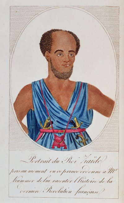 Roi Zaïde, Sénégal, frontispice de Naufrage de la frégate la Méduse, par A. Correard et J.B.H. Savigny, 1818 - French School