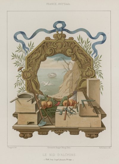 Nid de martin-pêcheur - French School