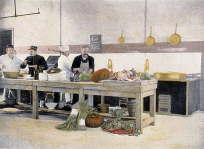 Cuisine de la cantine - dans Album militaire - Légion de la Garde - French School