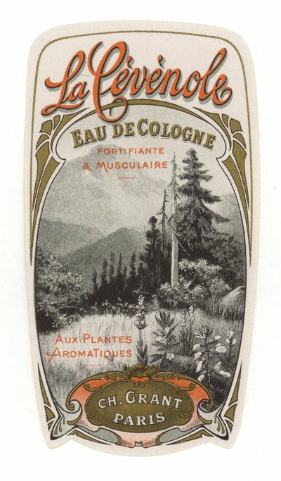 Étiquette La Cévenole, Eau de Cologne - French School