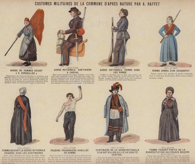 La Commune de Paris, Costumes Militaires de la Commune par A Raffet - French School