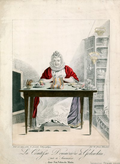 La Comtesse Douairière de Golonkin - French School