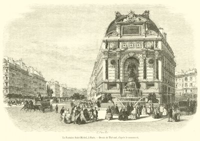 La Fontaine Saint-Michel, à Paris - French School