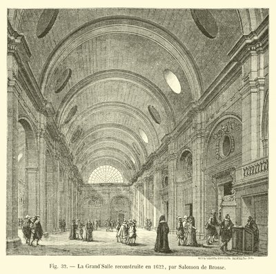 La Grand-Salle reconstruite en 1622, par Salomon de Brosse - French School