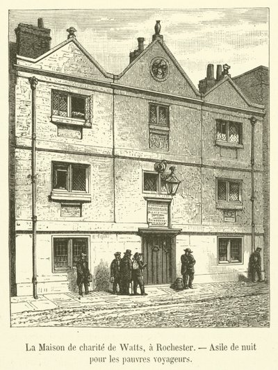 La Maison de charité de Watts, à Rochester, Asile de nuit pour les pauvres voyageurs - French School