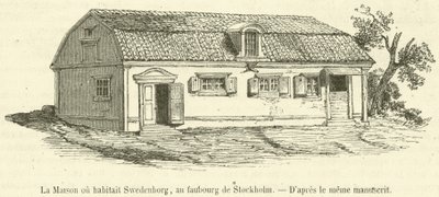 La Maison où habitait Swedenborg, au faubourg de Stockholm - French School