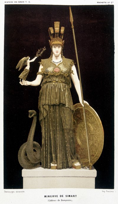 La Minerve de Simart - dans "Histoire des Grecs" Victor Duruy 1887 - French School