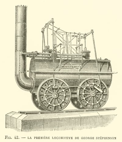 La Première Locomotive de George Stephenson - French School