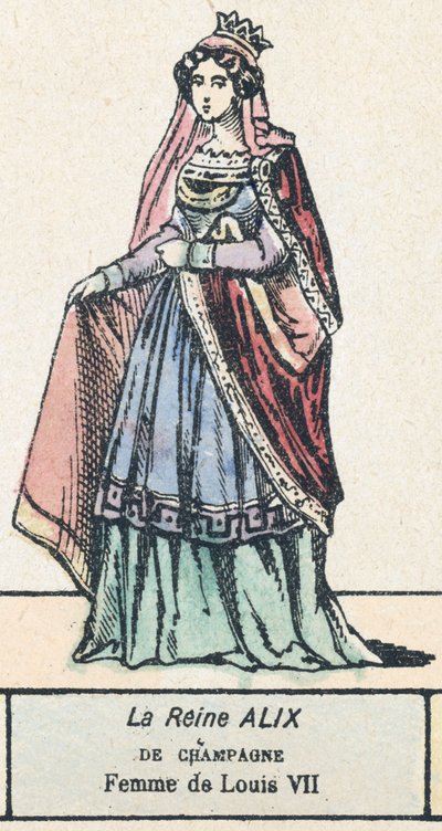 La Reine Alix de Champagne, Femme de Louis VII - French School