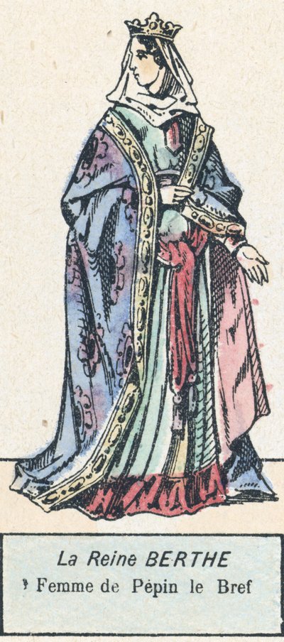 La reine Berthe, femme de Pépin le Bref - French School