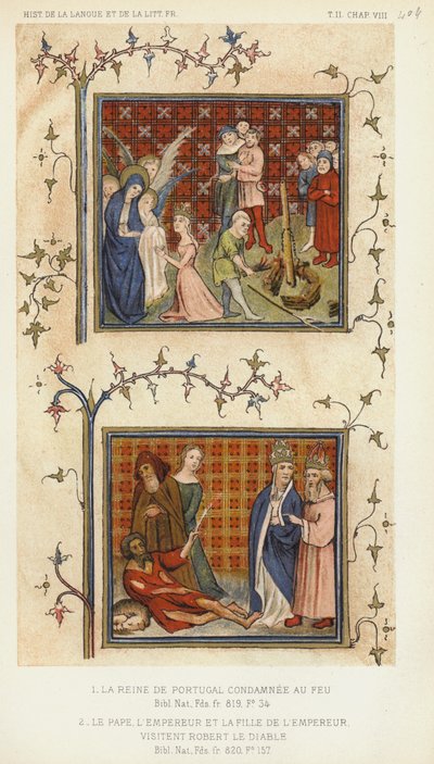 La Reine du Portugal condamnée au feu, le Pape, l