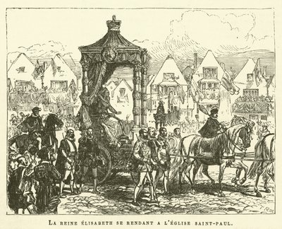 La Reine Elisabeth Se Rendant A L