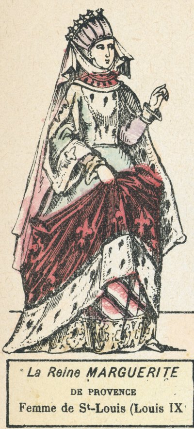 La Reine Marguerite de Provence, Femme de St-Louis (Louis IX) - French School