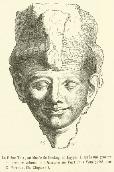 La Reine Taia, au Musée de Boulaq, en Égypte - French School