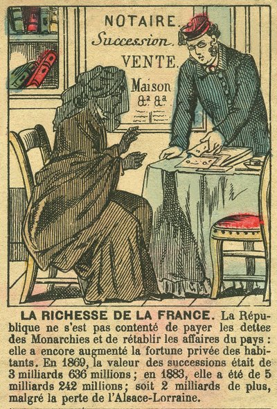 La Riche de la France, illustrant les bienfaits de la Troisième République sur l
