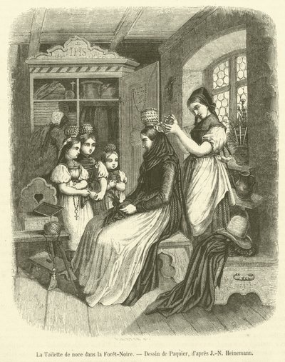 La toilette de noce dans la Forêt-Noire - French School