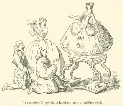 La cantatrice Minghetti, à Londres, au dix-huitième siècle - French School
