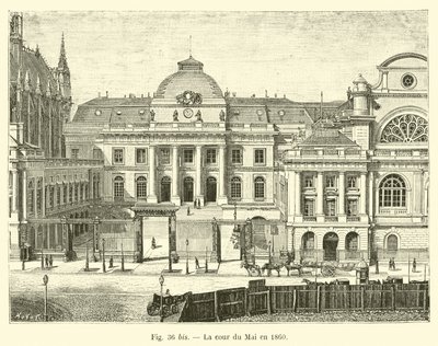 La cour du Mai en 1860 - French School