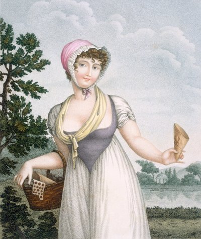 La marchande de plaisirs, gravée par Pomel - French School