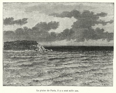 La plaine de Paris, il y a cent à mille ans (gravure) - French School