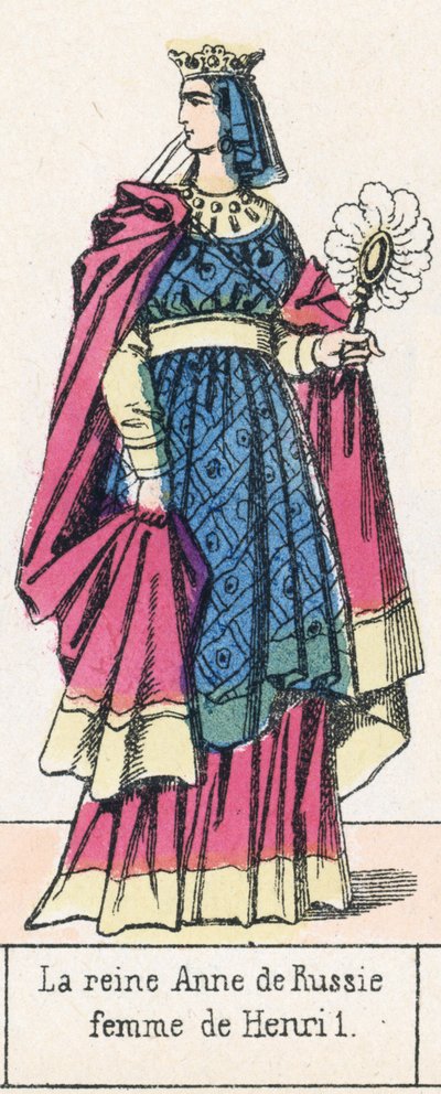 La reine Anne de Russie, femme de Henri Ier - French School