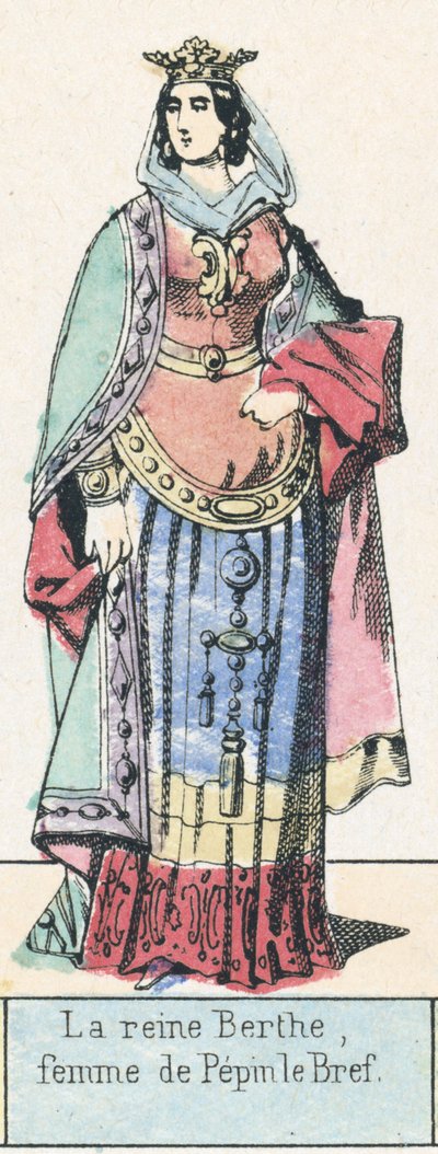 La reine Berthe, femme de Pépin le Bref - French School