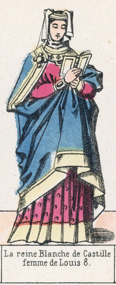 La reine Blanche de Castille, femme de Louis 8 - French School