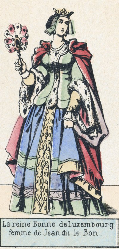 La reine Bonne de Luxembourg, femme de Jean dit le Bon - French School