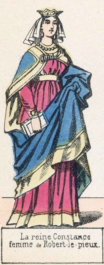 La reine Constance, femme de Robert-le-pieux - French School
