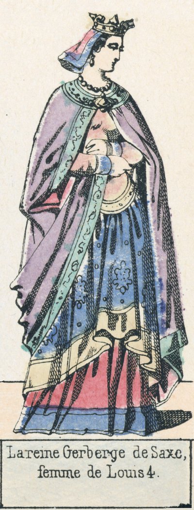 La reine Gerberge de Saxe, femme de Louis IV - French School