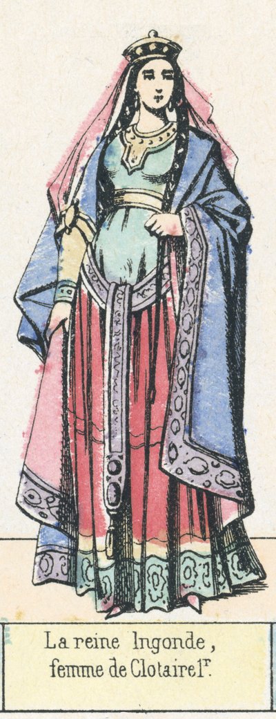 La reine Ingonde, femme de Clotaire Ier - French School