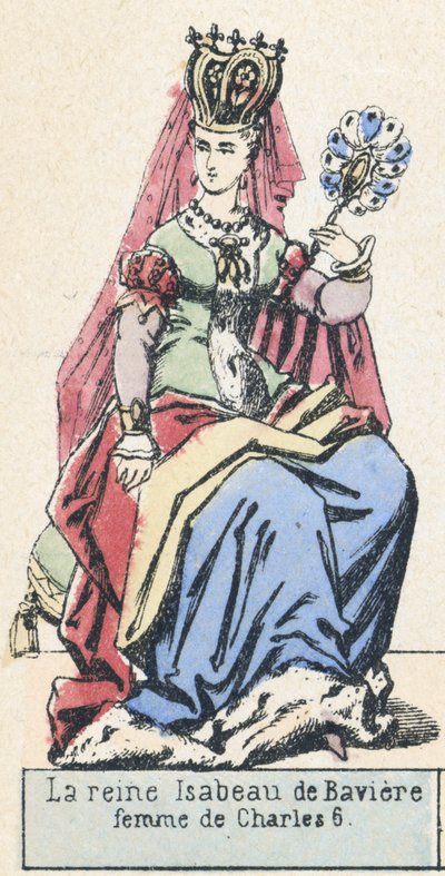 La reine Isabeau de Bavière, femme de Charles VI - French School