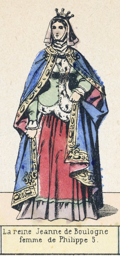 La reine Jeanne de Boulogne, femme de Philippe V - French School