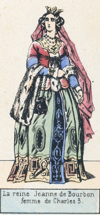 La reine Jeanne de Bourbon, femme de Charles V - French School