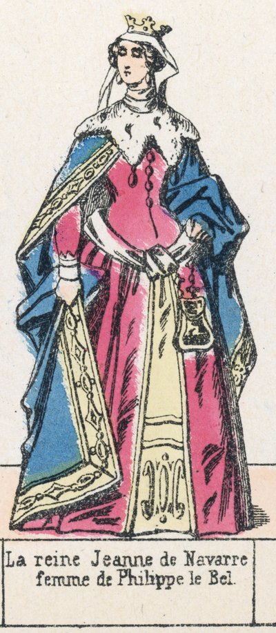 La reine Jeanne de Navarre, femme de Philippe le Bel - French School