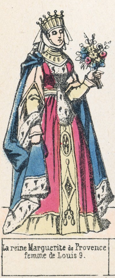 La reine Marguerite de Provence, femme de Louis IX - French School