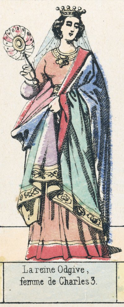 La reine Odgive, femme de Charles III - French School