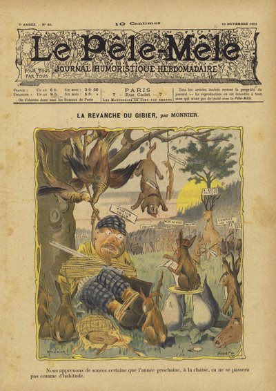 La revanche du gibier. Illustration pour Le Pêle-Mêle - French School