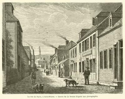 La rue de Paris, à Saint-Pierre - French School