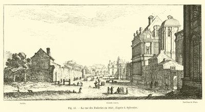 La rue des Tuileries en 1650, d